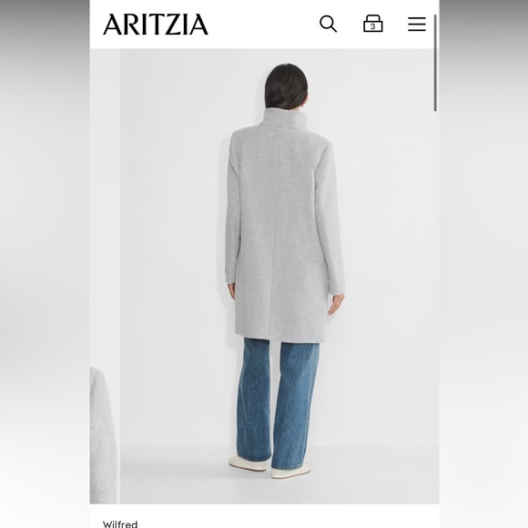 Aritzia Wilfred New Cocoon Coat, Heather Dark Grey (sold out at Aritzia) - Picture 9 of 9
